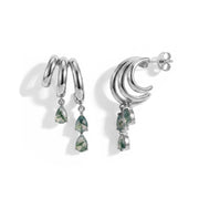 Moss Agate Dangle Earrings