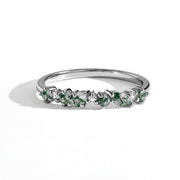 Alternating Moss Agate Stacking Ring
