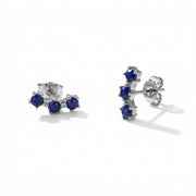 Lapis Lazuli Stud Earrings - Stackable