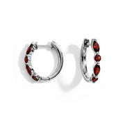Garnet Huggies Earrings - Elegant