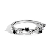 Dainty Black Onyx Stacking Ring