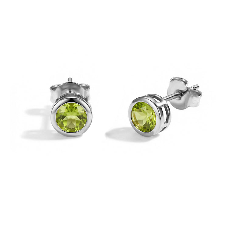 Peridot Stud Earrings - Stackable
