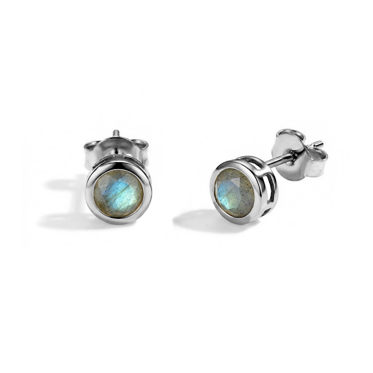 Labradorite Stud Earrings - Stackable