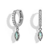 Hoops Earrings - Labradorite Marquise