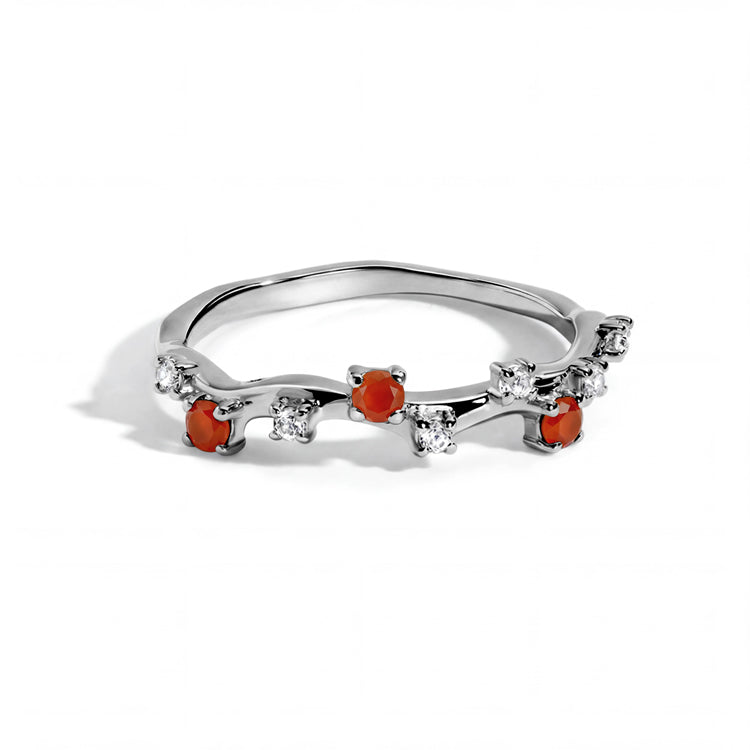Dainty Carnelian Stacking Ring