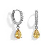 Citrine Hoop Earrings - Prosperity