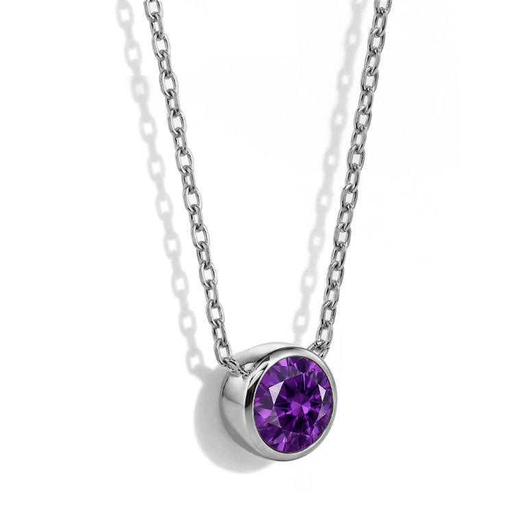Amethyst Necklace - Solitaire