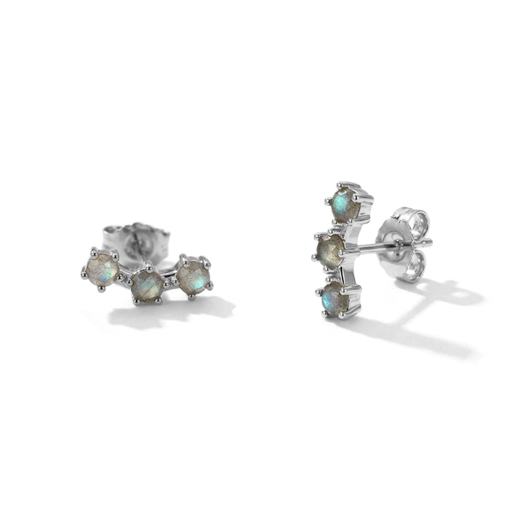 Labradorite Stud Earrings - Stackable