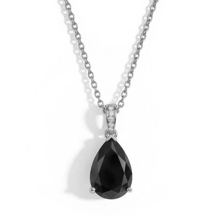 Black Onyx Necklace - Pear