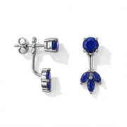 Lapis Lazuli Earrings - Front & Back