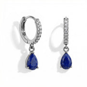 Lapis Lazuli Hoop Earrings - Awareness