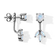 Front Back Moonstone Earrings