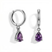 Amethyst Hoop Earrings