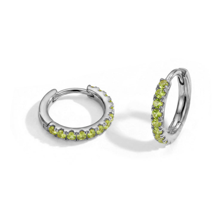 Classic Peridot Huggies Earrings