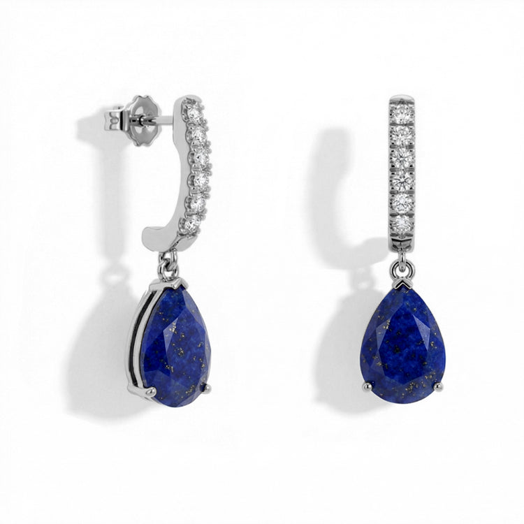 Lapis Lazuli Dorp Earrings - Teardrops
