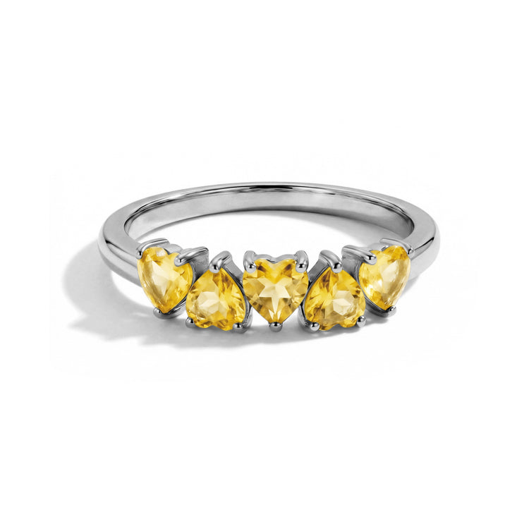 Citrine Heart Promise Ring