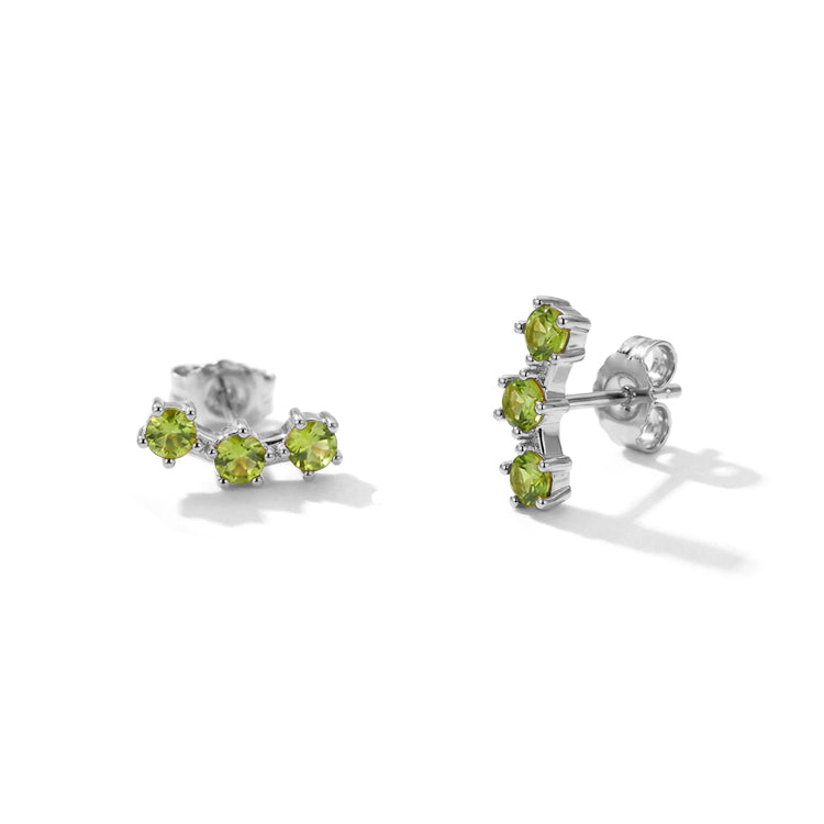 Peridot Stud Earrings - Stackable