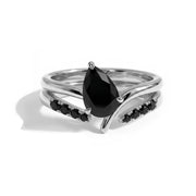 Twist Wave Black Onyx Statement Ring
