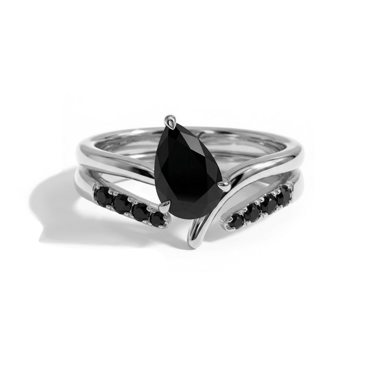 Twist Wave Black Onyx Statement Ring