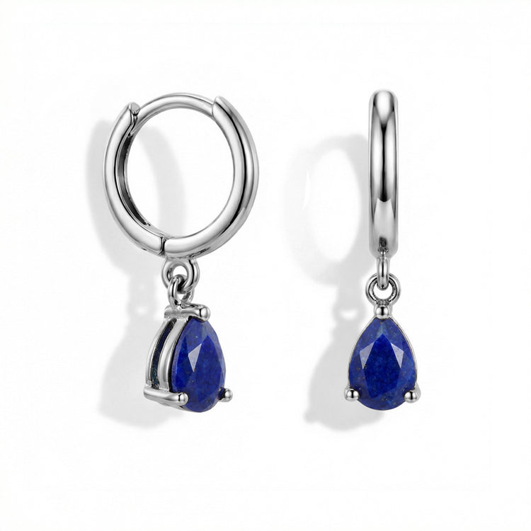 Lapis Lazuli Hoop Earrings