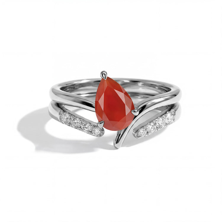 Carnelian Double Statement Ring