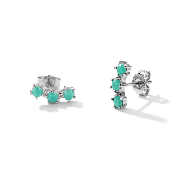Amazonite Stud Earrings - Stackable