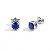 Lapis Lazuli Stud Earrings - Stackable