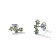 Moss Agate Stud Earrings - Stackable