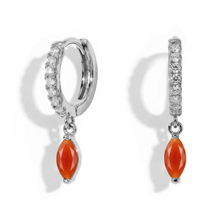 Hoops Earrings - Carnelian
