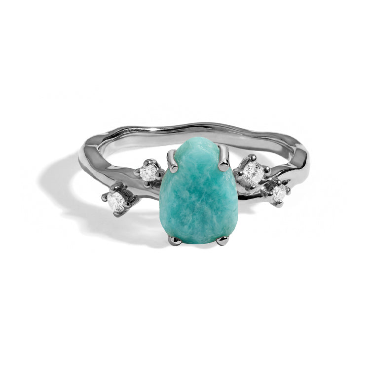Organic Amazonite Statement Ring