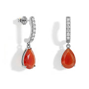 Carnelian Dorp Earrings - Teardrops