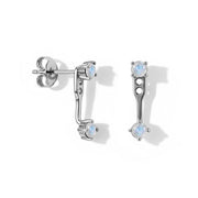 Moonstone Earrings - Front & Back Style
