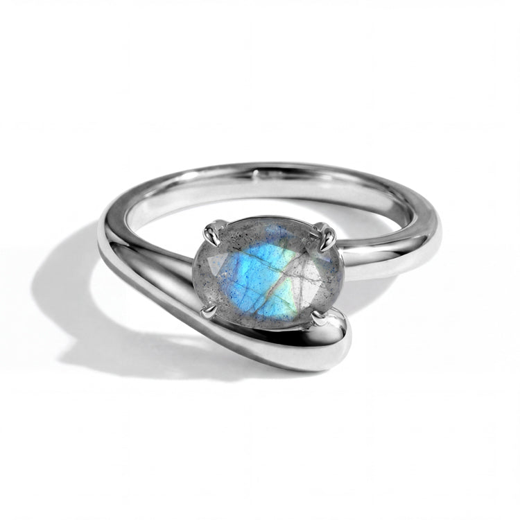 Twisted Statement Ring - Labradorite