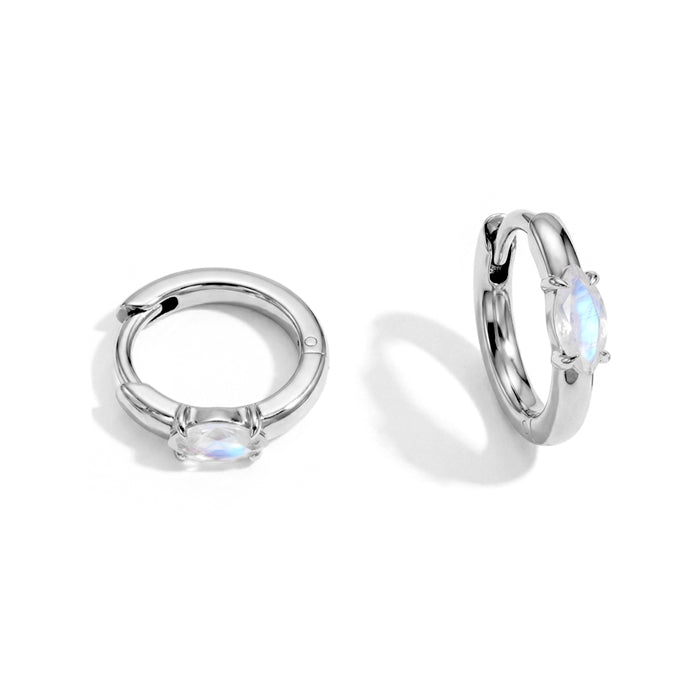 Huggies Moonstone Marquise Earrings