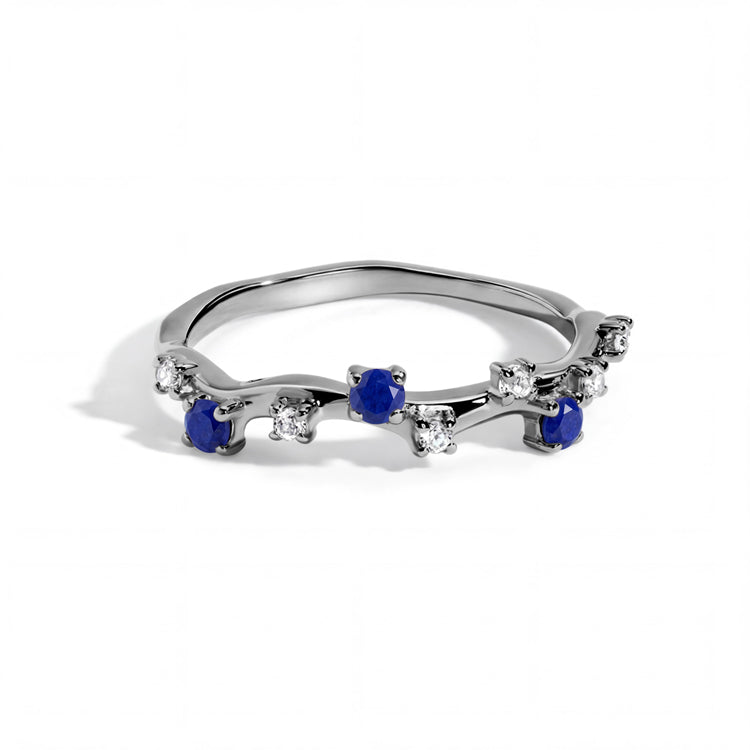 Intertwined Starlight Lapis Lazuli Ring
