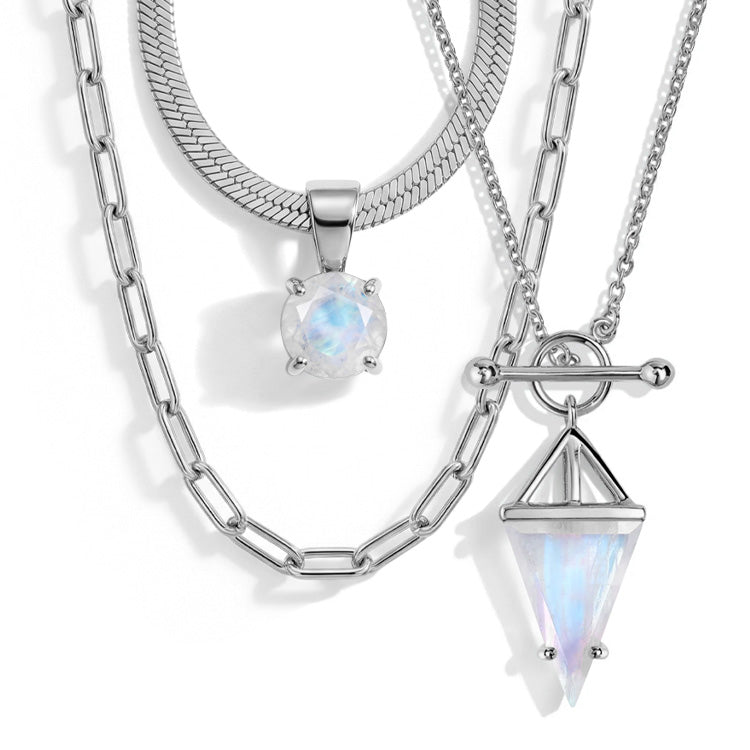 Moonstone Necklace Set - T-Lock