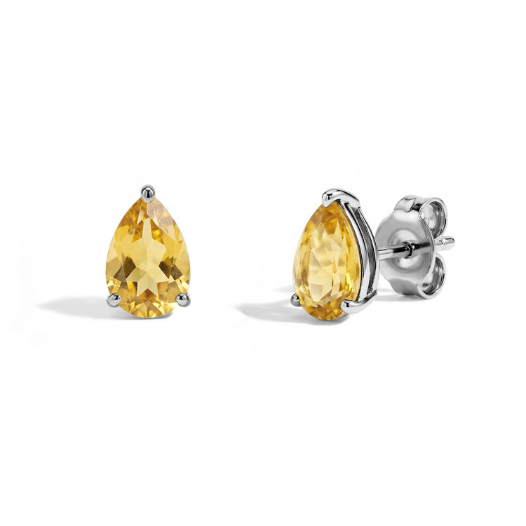 Pear-shaped Citrine Earrings