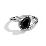 Contemporary Pear Black Onyx Ring