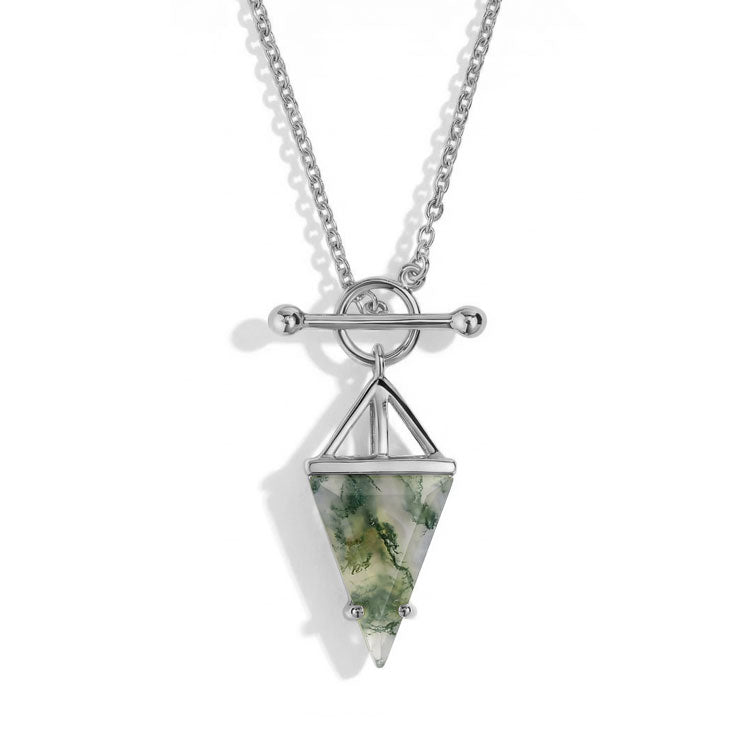 Moss Agate Statement Necklace