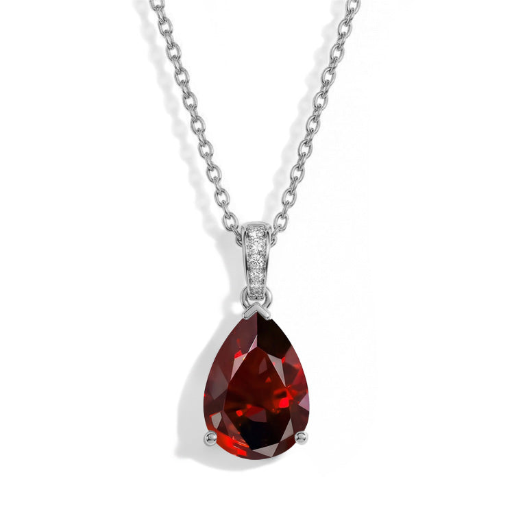 Garnet Necklace - Pear