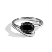 Curved Black Onyx Statement Ring