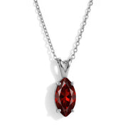 Garnet Necklace - Marquise
