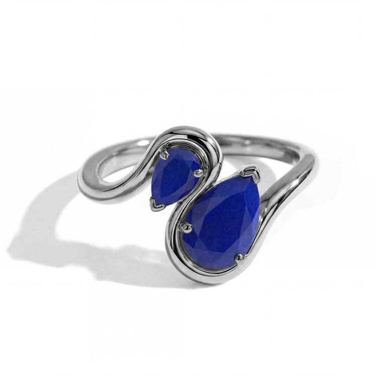 Lapis Lazuli Twisted Statement Ring