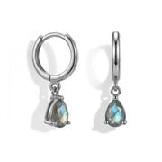 Labradorite Hoop Earrings