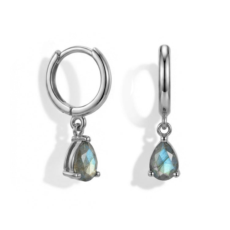 Labradorite Hoop Earrings
