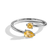 Citrine Open Cuff Ring
