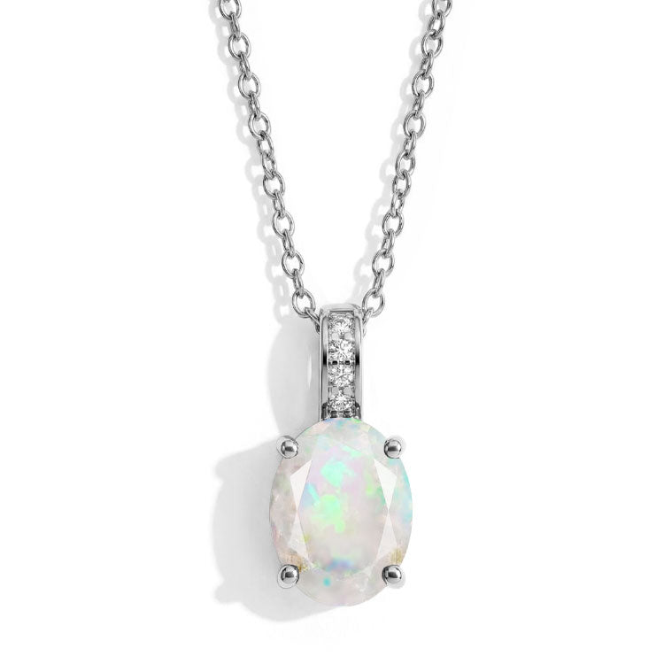 Opal Necklace - Oval