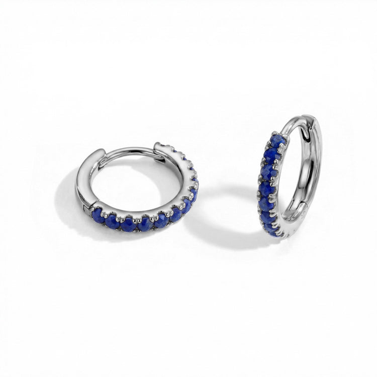 Classic Lapis Lazuli Huggies Earrings