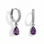 Amethyst Hoop Earrings - Wisdom