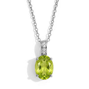Peridot Necklace - Oval